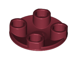 Plate, Round 2 x 2 with Rounded Bottom (Boat Stud), Dark Red (2654 / 6192839)