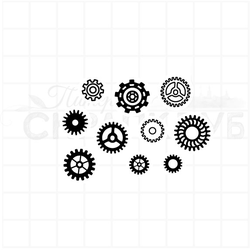 Штамп шестеренки, 10 штук