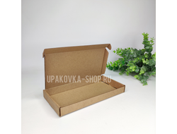 Коробка с откидной крышкой 200*100*20 мм БУРЫЙ