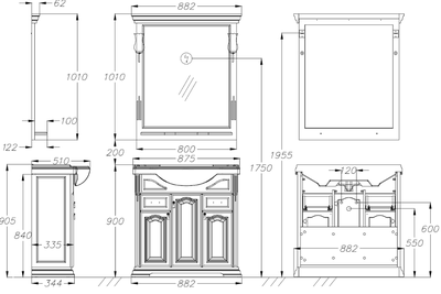 Мебель для ванной Opadiris Риспекто 85 белый матовый