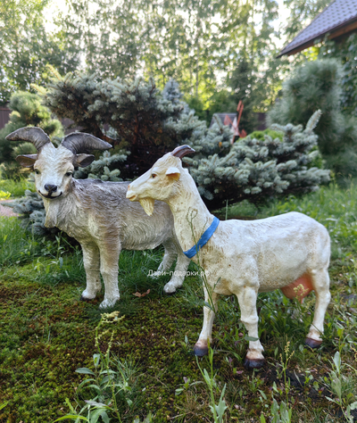 КОЗОЧКА садовая фигура 42*46см  1,7кг  полистоун - не боится влаги и перепадов температур  Россия 2348/012697