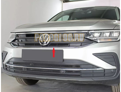 Защита радиатора для Volkswagen Tiguan 2020- black верх PREMIUM