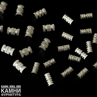 Застёжка для бус винт-цилиндр без петельки и с петелькой в ассортименте, цена за штуку