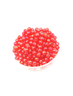 Бусины пластиковые фигурные, 4 мм красный бензин