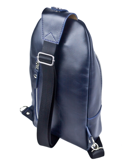 Кожаный кросс-боди рюкзак Crespino blue (арт. 3106-19)