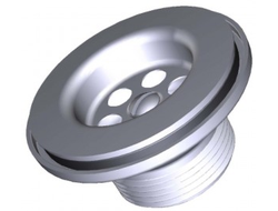 Выпуск 1 1/4" с нержавеющей сеткой белый [46125]