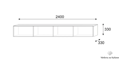 Инфинити тумба под ТВ подвесная 2400 мм Белый / мдф белый матовый