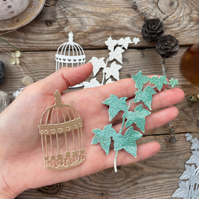 Набор ножей для вырубки "Плющ тёмно-зелёный"