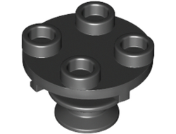 Plate, Round 2 x 2 Thin with Rotation Stem, Black (40145 / 6252373)