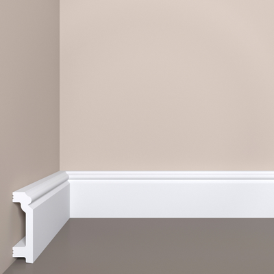 Напольный плинтус Bello Deco П7, из дюрополимера, влагостойкий, под покраску, 2 метра