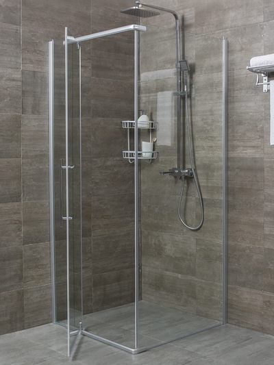 Душевое ограждение ERLIT ER10110H-C1 (100*100*200) квадратное, прозрачное