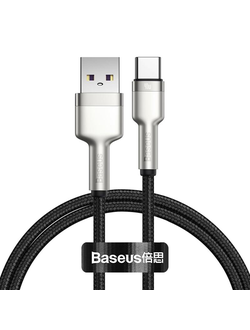 USB Cable Baseus Cafule Metal Type-C 40W (CATJK-A01) Black 1m