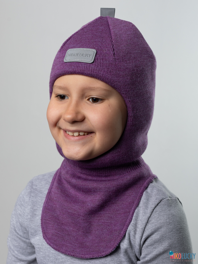 Шапка-шлем 20101-01 с утеплителем, х/б подклад, пурпур 50-52