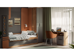 Композиция Детской ХИЛТОН Дуб Крафт золотой/Графит матовый