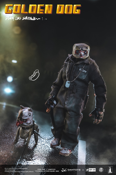 ПОМЯТА УПАКОВКА - Золотой Пёс - Коллекционная ФИГУРКА 1/12 scale GOLDEN DOG – Death Gas Station series (PES022) - Damtoys x Coal Dog