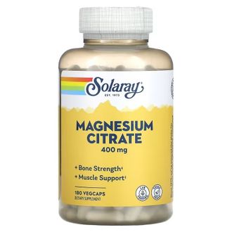 (Solaray) Magnesium Citrate / 400 mg - (180 капс)