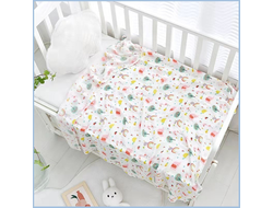 Муслиновая пеленка "Животные в лесу" 110x120