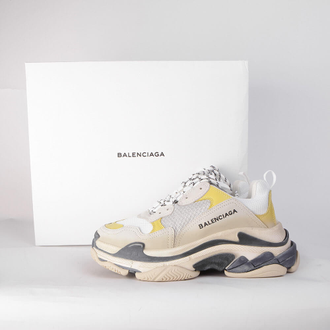 Balenciaga Triple S Light Grey Yellow