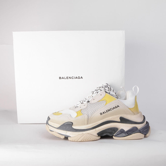 Кроссовки Balenciaga Triple S Light Grey/Yellow