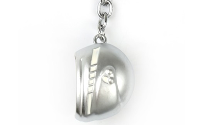 Брелок «Мотоциклетный шлем», СЕРЕБРО