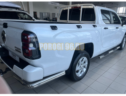 Пороги труба с проступью Папа Тюнинг d76 для Great Wall Poer KingKong 2023-