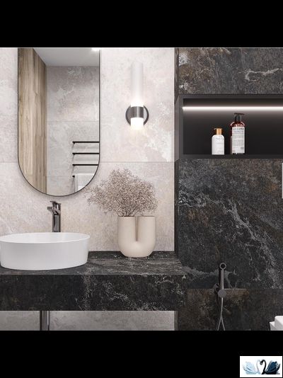 Керамогранит Ocean Ceramic Blaze nero графитовый 60 x 60 см карвинг