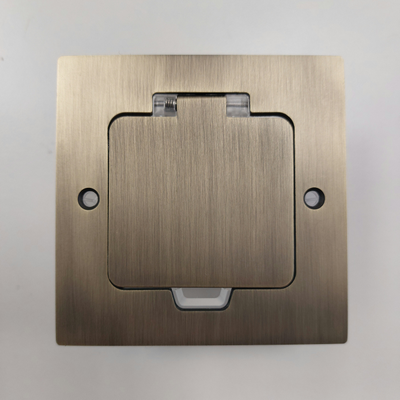 Лючок в пол Simply Connect IP44 с розеткой в комплекте, латунь - 120901 BS, фото 2