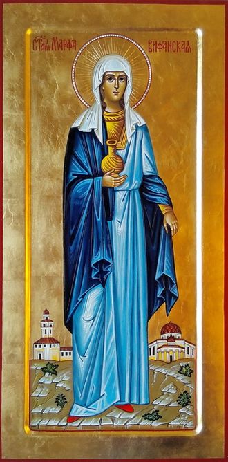 Марфа Вифанская, Святая Праведная, сестра Святого праведного Лазаря. Рукописная мерная икона.