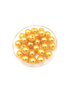 Бусины пластиковые под жемчуг 8 мм, цвет оранжевый