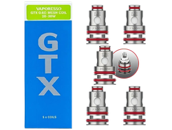 ИСПАРИТЕЛЬ VAPORESSO GTX 0.6 om (шт) (VAPORESSO LUXE 80/LUXE 80S/GTX GO 40/GTX GO 80/SWAG PX80/LUXE PM40/TARGET PM80/TARGET PM80 SE/TARGET PM30/GTX ONE/GEN NANO/XIRON)