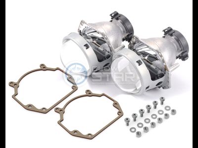 Комплект Hella 3R с рамками для замены штатных ксеноновых / галогенных линз автомобиля Volkswagen Touareg 2002-2005 г.в.