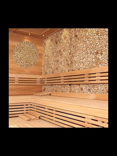 Панно из можжевельника на щите круглое D - 700 мм