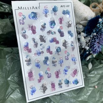 Слайдер-дизайн MilliArt Nails Металл MTL-012 silver