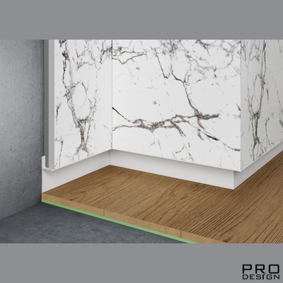 Теневой плинтус скрытого монтажа Pro Design Panel 7208 Белый