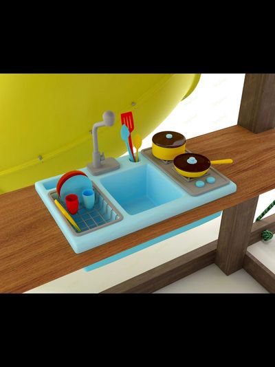 Детская площадка IgraGrad Панда Фани с балконом (две трубы)