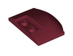 Wedge 3 x 4 x 2/3 Triple Curved, Dark Red (93604 / 6253651)