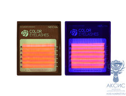 Ресницы флуоресцентные NEICHA Red-Orange MINI 6 линий (8-13)