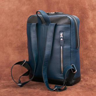 Кожаный синий рюкзак Metropolitan Blue