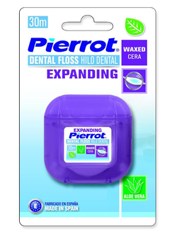 Межзубный флосс мультиактивный Dental Floss Expanding с Алоэ Вера, вощеный, Pierrot ,  30 м.