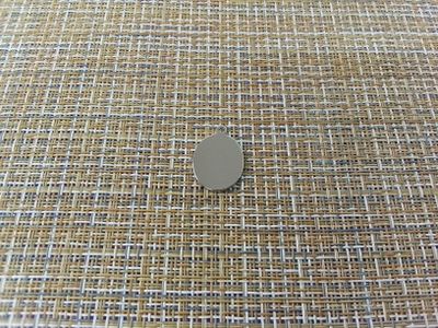 Подвеска кулон овал с кольцом мини 16x23 мм серебристый