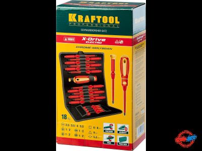 Набор диэлектрических отверток с переставными стержнями Kraftool PROFI X-Drive 220092-H18