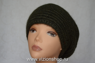Vizio Италия 6478 женский вязаный берет в полоску фото