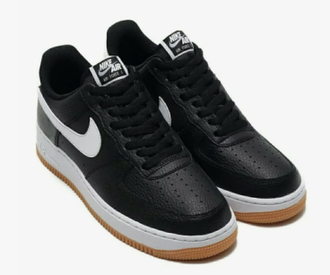Nike Air Force 1 Low Black Gum (Экокожа) новые