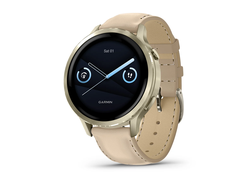 Garmin Venu 4 41mm Lunar Gold with Bone Silicone Band and Light Sand Leather Band (010-03013-03)