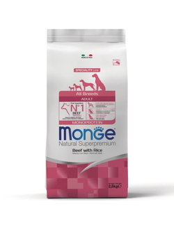Корм для собак Monge (Монж) Dog Speciality говядина с рисом 2,5 кг