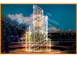 Световой фонтан ТРИ В ОДНОМ, 300 см