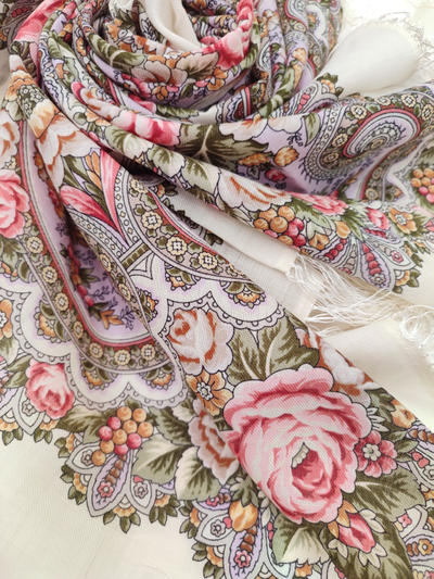 Павловопосадский платок Винные ягоды 2025-0