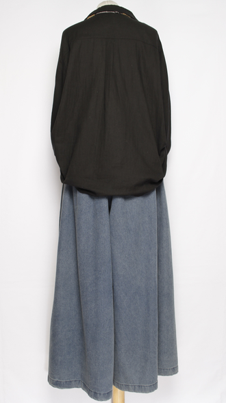 Рубашка Бохо "Муслин два кармана" хаки, малахит, графит, черная до р.54