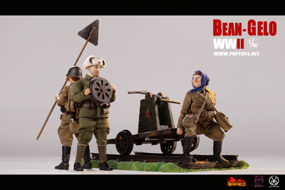 Советская дрезина - КОЛЛЕКЦИОННАЯ ФИГУРКА 1/12 Scene Props Series Rail car rail scene (SPS001) - POPTOYS