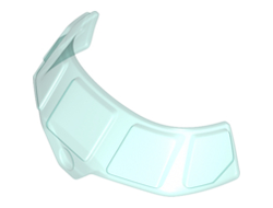 Glass for Aircraft Fuselage Curved Forward 6 x 10 Top with 5 Window Panes, Trans-Light Blue (18908 / 6120645 / 6245291)